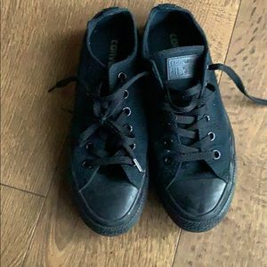 All black converse size 7.5 women’s 5.5 men’s
